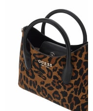GUESS DOMITILLA St. animalier leather handbag leopard - Women&rsquo;s Bags - 5
