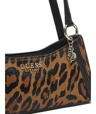 GUESS DOMITILLA St. animalier leather shoulder bag leopard - Women’s Bags - 3