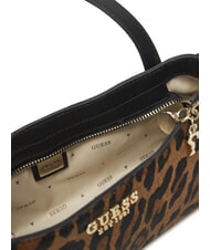 GUESS DOMITILLA St. animalier leather shoulder bag leopard - Women’s Bags - 6