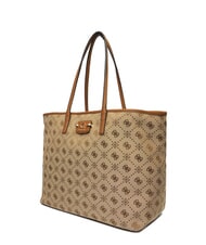 GUESS NEDA Jacquard fabric shopper bag MILK LOGO - Women’s Bags - 4