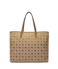 GUESS NEDA Jacquard fabric shopper bag MILK LOGO - Women’s Bags - 6