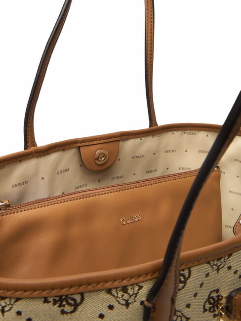 NEDA Jacquard fabric shopper bag MILK LOGO - Women’s Bags