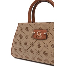 GUESS NEDA Jacquard fabric handbag MILK LOGO - Women’s Bags - 3
