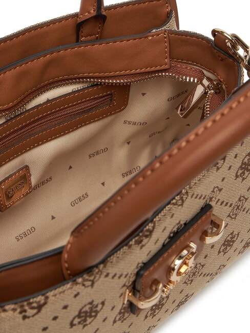 NEDA Jacquard fabric handbag MILK LOGO - Women’s Bags