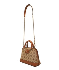GUESS NEDA Dome bag in jacquard fabric MILK LOGO - Women’s Bags - 4