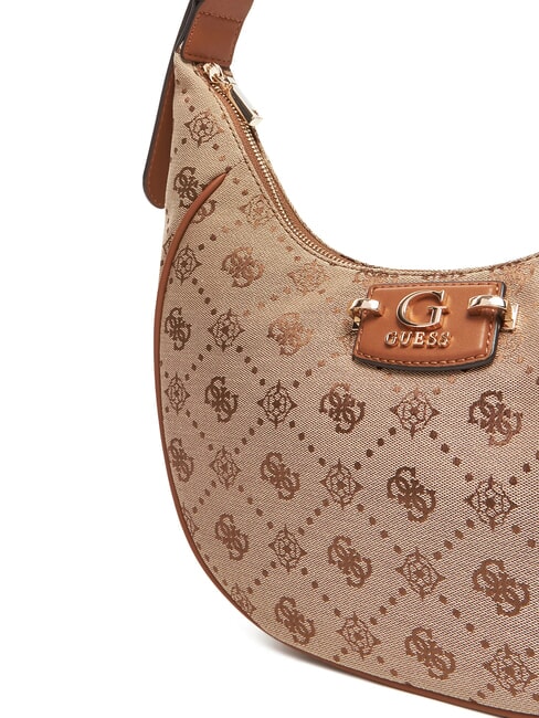 NEDA Jacquard fabric hobo shoulder bag MILK LOGO - Women&rsquo;s Bags