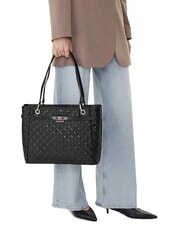 GUESS IDRA Quilted shoulder shopper bag BLACK - Women&rsquo;s Bags - 5