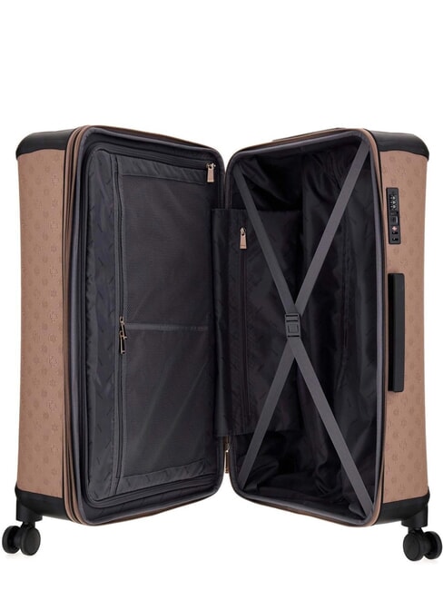 WILDER 28 Large Trolley dark taupe logo - Rigid Trolley Cases