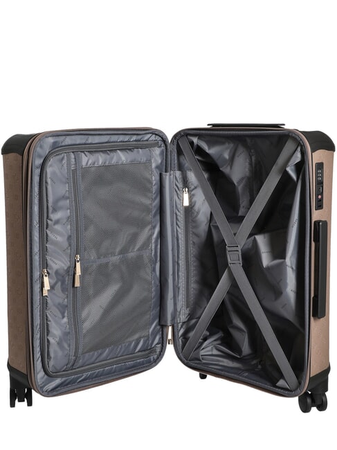 WILDER 22 Medium Trolley dark taupe logo - Rigid Trolley Cases