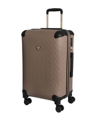 GUESS WILDER 22 Medium Trolley dark taupe logo - Rigid Trolley Cases - 3