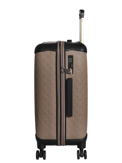WILDER 22 Medium Trolley dark taupe logo - Rigid Trolley Cases