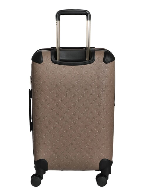 WILDER 22 Medium Trolley dark taupe logo - Rigid Trolley Cases