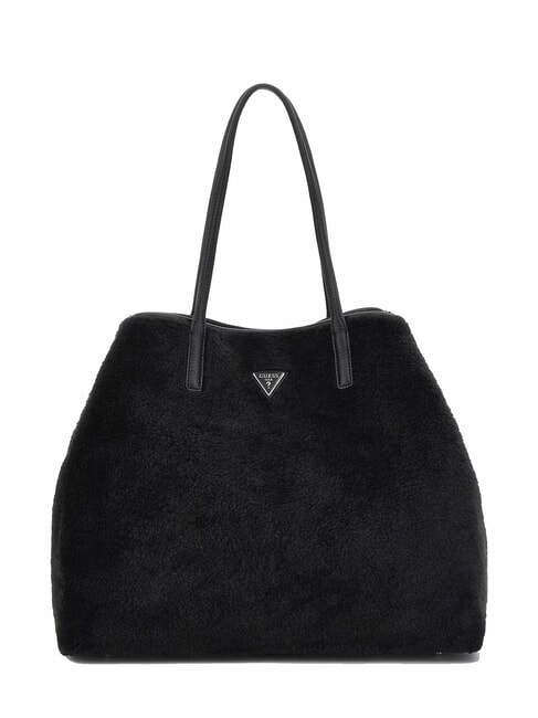 VICTORIA Teddy shopper bag with clutch BLACK - Women&rsquo;s Bags