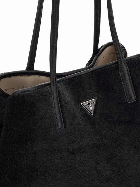 VICTORIA Teddy shopper bag with clutch BLACK - Women&rsquo;s Bags