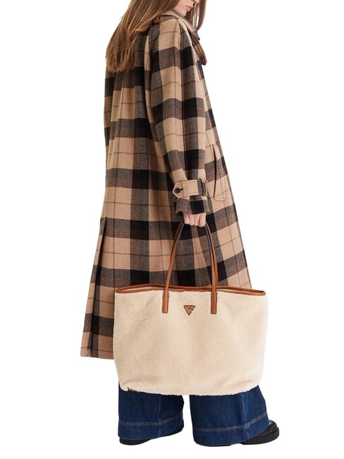 VICTORIA Teddy shopper bag with clutch natural / cognac - Women&rsquo;s Bags