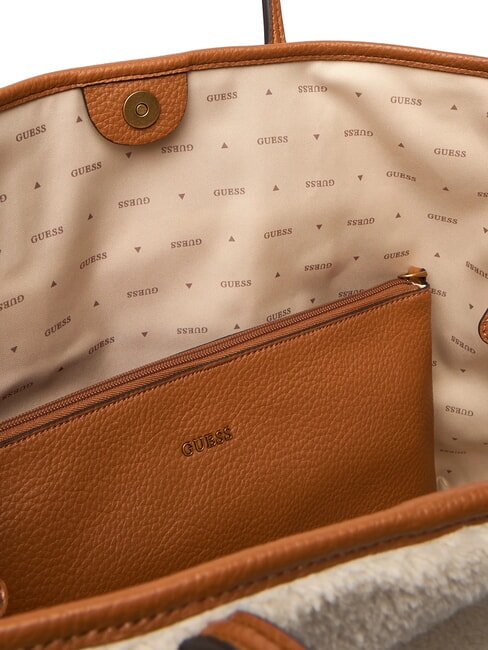 VICTORIA Teddy shopper bag with clutch natural / cognac - Women&rsquo;s Bags