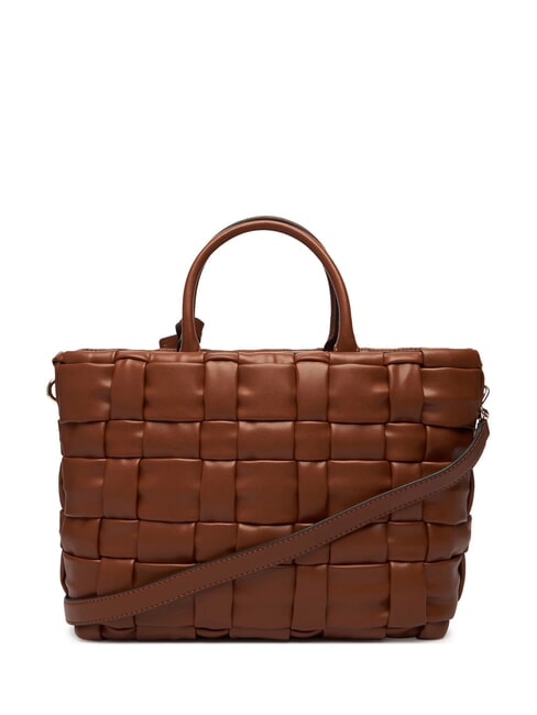 MARION Woven handbag with shoulder strap COGNAC - Women&rsquo;s Bags