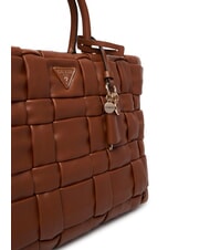 GUESS MARION Woven handbag with shoulder strap COGNAC - Women&rsquo;s Bags - 3
