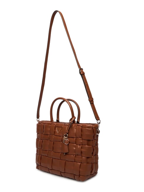 MARION Woven handbag with shoulder strap COGNAC - Women&rsquo;s Bags