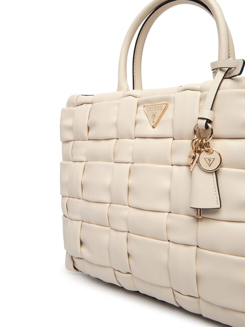 MARION Woven handbag with shoulder strap bone - Women&rsquo;s Bags