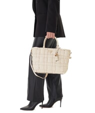 GUESS MARION Woven handbag with shoulder strap bone - Women&rsquo;s Bags - 5