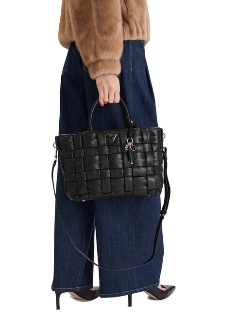 MARION Woven handbag with shoulder strap BLACK - Women&rsquo;s Bags