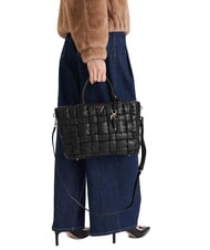 GUESS MARION Woven handbag with shoulder strap BLACK - Women&rsquo;s Bags - 5