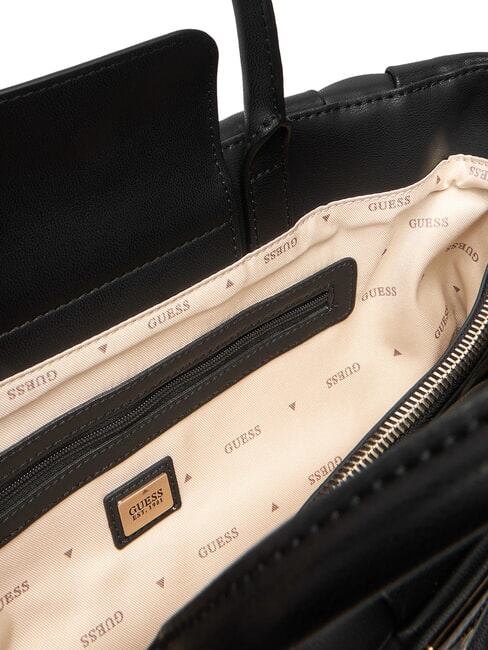 MARION Woven handbag with shoulder strap BLACK - Women&rsquo;s Bags