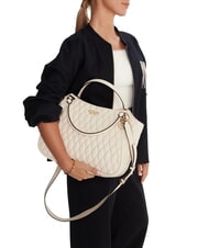 GUESS VALLA Quilted handbag with shoulder strap bone - Women&rsquo;s Bags - 5