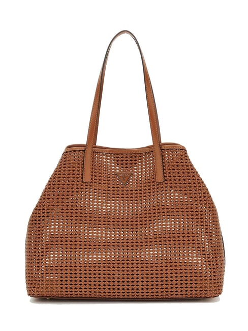 BRIGITTA Woven shopper bag with clutch COGNAC - Women&rsquo;s Bags
