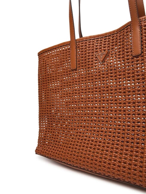 BRIGITTA Woven shopper bag with clutch COGNAC - Women&rsquo;s Bags