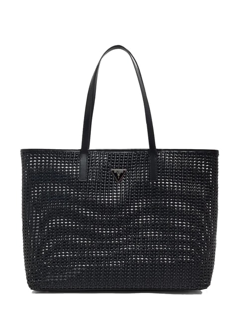BRIGITTA Woven shopper bag with clutch BLACK - Women&rsquo;s Bags