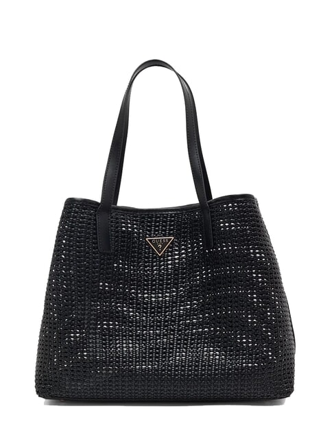 BRIGITTA Woven shopper bag with clutch BLACK - Women&rsquo;s Bags