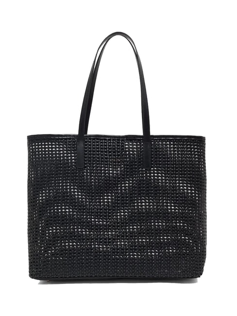 BRIGITTA Woven shopper bag with clutch BLACK - Women&rsquo;s Bags