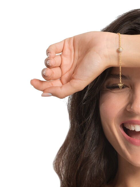 CALYPSO Bracelet with sphere and crystals yellow gold - Bracelets