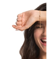 GUESS CALYPSO Bracelet with sphere and crystals yellow gold - Bracelets - 2