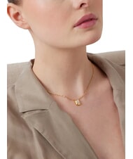 GUESS 4G LIGHT Square zircon pendant necklace yellow gold - Necklaces - 2