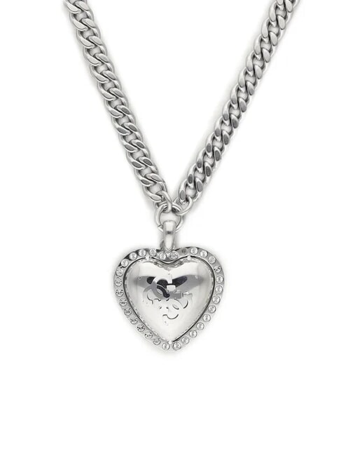 THAT'S AMORE Domed heart pendant necklace SILVER - Necklaces