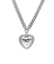 GUESS THAT'S AMORE Domed heart pendant necklace SILVER - Necklaces - 2