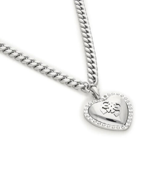 THAT'S AMORE Domed heart pendant necklace SILVER - Necklaces