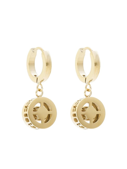 SOLITAIRE Hoop drop earrings yellow gold - Earrings