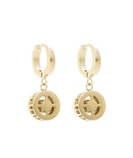 GUESS SOLITAIRE Hoop drop earrings yellow gold - Earrings - 3