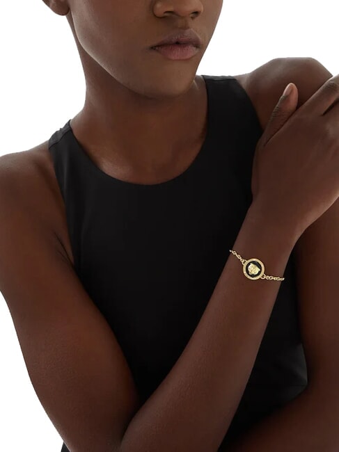 DAKTARI Bracelet with medal yellow gold/black - Bracelets