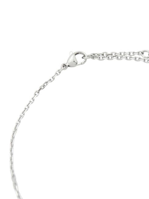 SHINING WINTER Necklace with flower and crystals SILVER - Necklaces