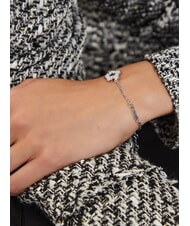 GUESS SHINING WINTER Bracelet with flower and crystals SILVER - Bracelets - 2