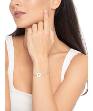 GUESS SHINING WINTER Bracelet with flower and crystals SILVER - Bracelets - 3