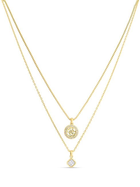 4G CRUSH Double-row necklace with charms yellow gold - Necklaces