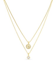 GUESS 4G CRUSH Double-row necklace with charms yellow gold - Necklaces - 2