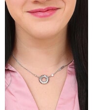 GUESS JUST Necklace with logo circle SILVER - Necklaces - 2
