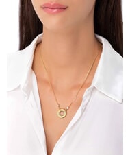 GUESS JUST Necklace with logo circle yellow gold - Necklaces - 2